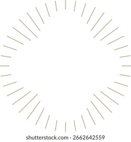 Monoline Circle Burst Frame Design Element
