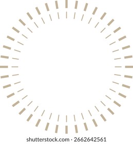 Monoline Circle Burst Frame Design Element