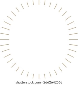 Monoline Circle Burst Frame Design Element