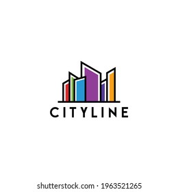 Monoline City Logo Design Vector With A Modern Concept For Investment Companies And Buildings