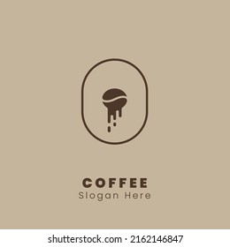 Monoline coffee logo design for brand identity