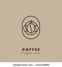 Diseño del logotipo de café en monolina para la identidad de marca