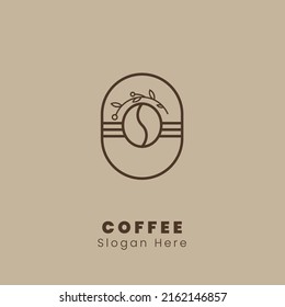 Monoline coffee logo design for brand identity