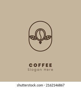 Monoline coffee logo design for brand identity