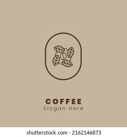 Monoline coffee logo design for brand identity