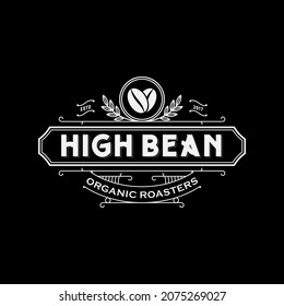 Monoline coffee roaster logo design vector