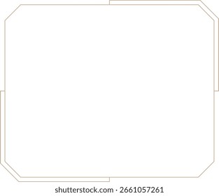 Monoline Cyberpunk Frame Design Element