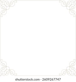 Monoline Elegant Indian Decorative Square Frame 