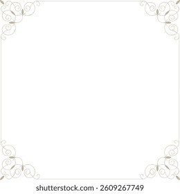Monoline Elegant Indian Decorative Square Frame 