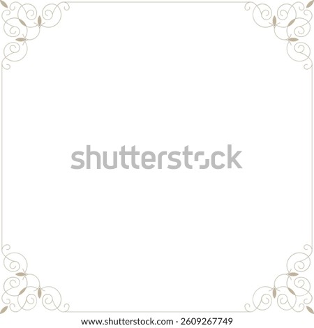 Monoline Elegant Indian Decorative Square Frame 