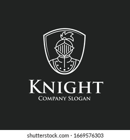 Monoline Elegant Knight Logo Template