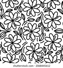 Monoline Floral Pattern Seamless. This collection perfect for party invitations, wedding invitations, stationery, party tags, blog design, logos, digital scrapbooking, packaging, and more.