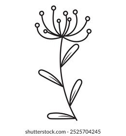 Monoline Flower Illustration - 10
