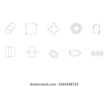 Monoline Frame Minimalist Element Set