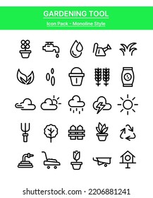 Monoline Gardening Icon Pack, Suitable For Your UI Web Or Mobile Design