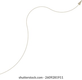 Monoline Geometric Abstract Arrow Design Element