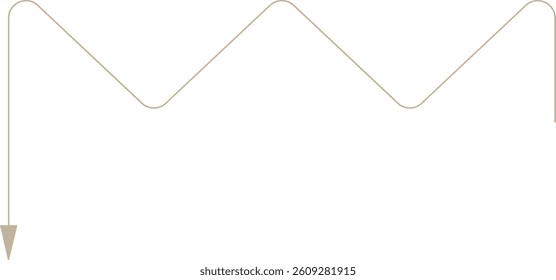 Monoline Geometric Abstract Arrow Design Element