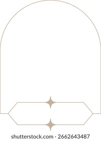 Monoline Geometric Arch Frame Design Element