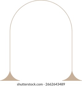 Monoline Geometric Arch Frame Design Element