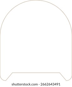 Monoline Geometric Arch Frame Design Element