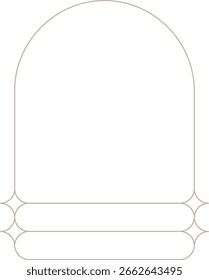 Monoline Geometric Arch Frame Design Element