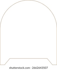 Monoline Geometric Arch Frame Design Element