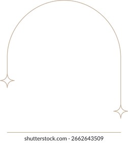 Monoline Geometric Arch Frame Design Element