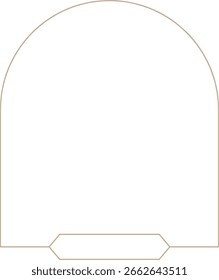 Monoline Geometric Arch Frame Design Element