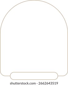Monoline Geometric Arch Frame Design Element