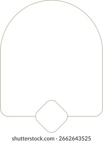 Monoline Geometric Arch Frame Design Element