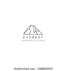 Ideas de diseño del logotipo Monoline Geometric Mountain