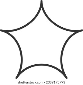 monolines geometrisches Sternendesign