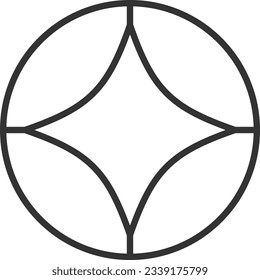 monolines geometrisches Sternendesign