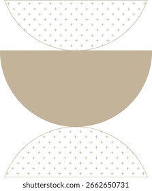 Monoline und Halbton Geometrische Form Zusammensetzung