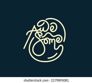 monoline hand lettering for screen printing, clothes, t-shirts, paintings, covers, books, and wallpapers