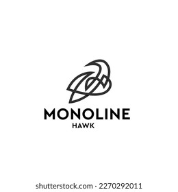 monoline hawk logo design inspiration