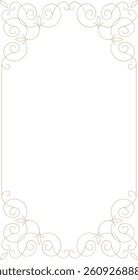 Monoline Indian Rectangle Decorative Frame