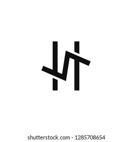 Monoline Initials Letter H and S