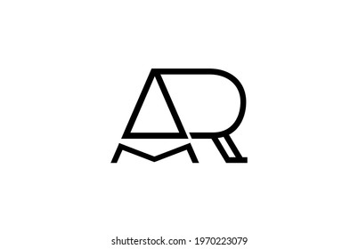 MONOLINE LETTER AR LINEAR LOGO