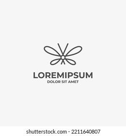 monoline Letter BB butterfly logo