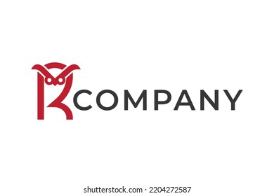 monoline letter r, owl logo, letter r business logo 
