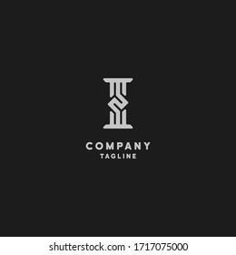 monoline i lettermark line luxury monogram logo