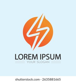 Monoline Lightning Logo Icon with Modern Thunder Shape for Energy, Speed, and Electric Branding Concept