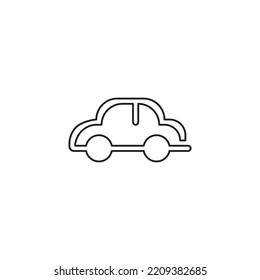 Monoline Line Car. A Minimalistic Car Line Logo Vector Icon Illustration