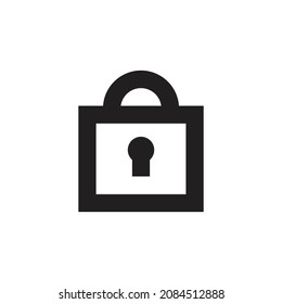 Monoline lock design. Lock icon vector.