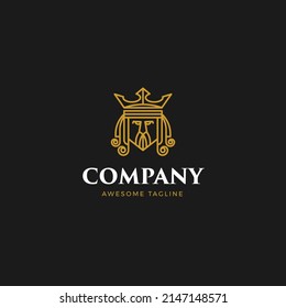 Monoline Logo For The King Symbol