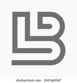 Monoline logo for the letters BL combined in a simple and modern way. Clean, sophisticated and luxurious makes it perfect for logos of any kind of company.