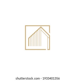 Monoline Logo einfache moderne Architektur

