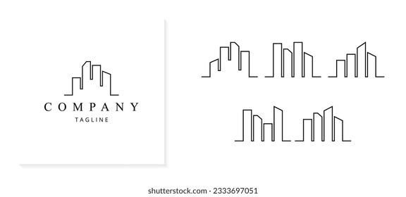 Monoline Master, Stadtbau Elegante Logos mit einer einzelnen Linie