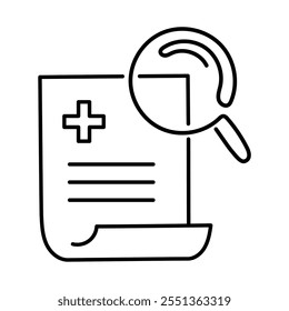 Monoline Medical Research Icon. Simple Line Research Icon
Minimalist Medical Research Vector.